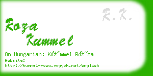 roza kummel business card